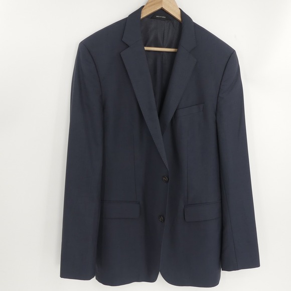 Hugo‎ Boss The James/Sharp2 2-Button Wool Sport Coat Blue Check Men's 42L - Picture 1 of 6